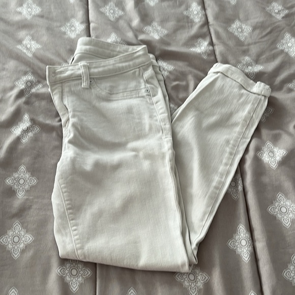 LILA RYAN Denim - Lila Ryan White Mid Rise Skinny Ankle Jeans Size 28x25